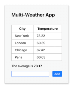 Multi-city Weather app